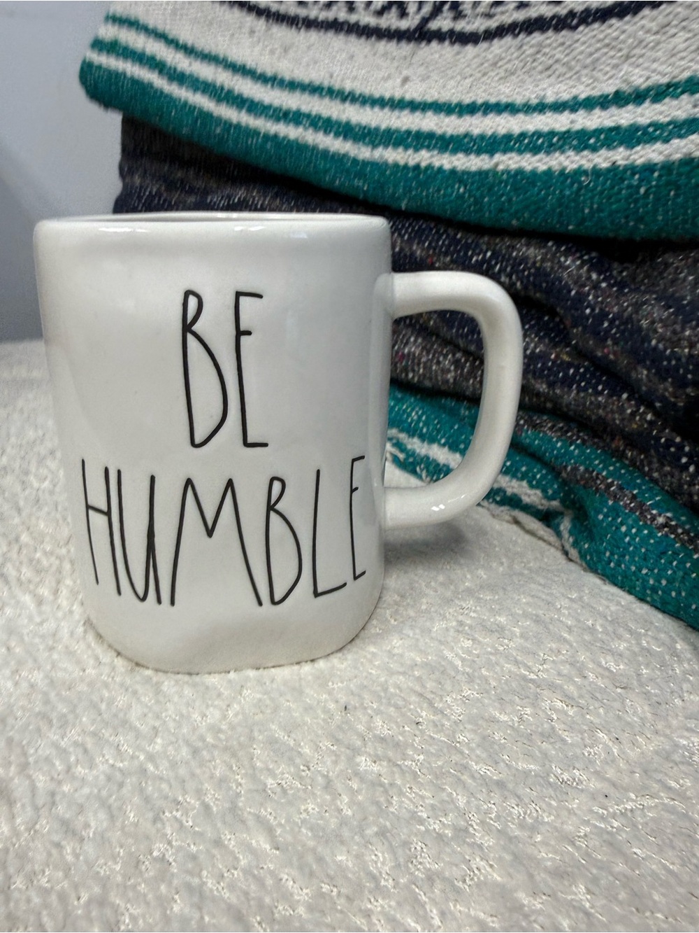 2 for $10 Rae Dunn White Mug with Black 'Be Humble' Lettering